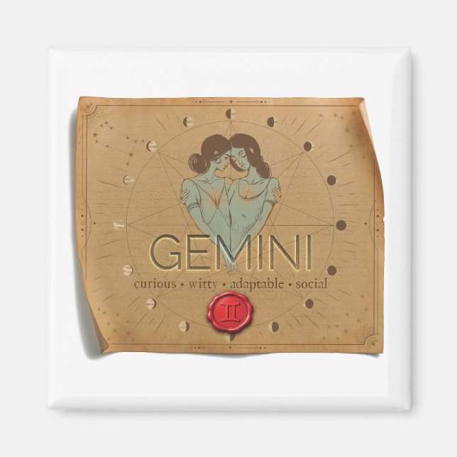 ZODIACO - Géminis - Imán (Frente)