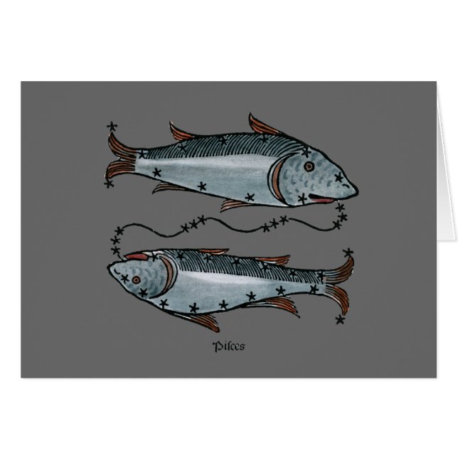 Zodiaco: Piscis en color (Anverso (Horizontal))