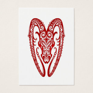 Zodiaco rojo complejo del aries en blanco