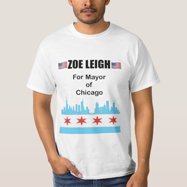 Zoe Leigh para el alcalde 🇺 camisetas de Chicago  (Anverso)
