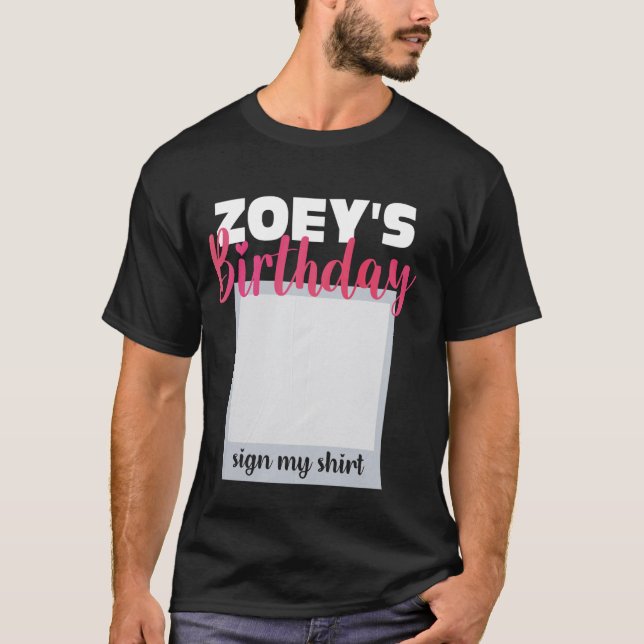 ZOEY ITu2019S MI CUMPLEAÑOS RÓTULO MI CAMISA Adora (Anverso)