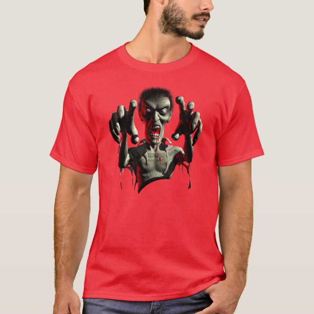 Zombi que agarra las camisetas (Anverso)