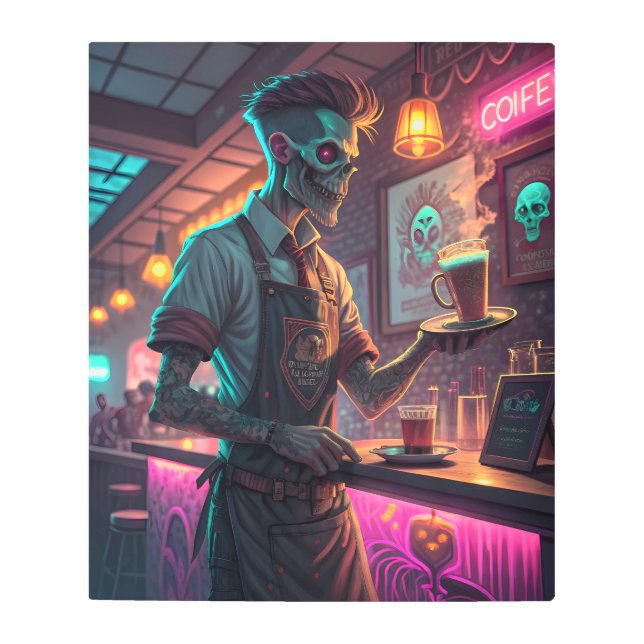 Zombie Café | Spooky Urban Halloween Poster (Anverso)