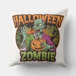 Zombie de Halloween con Cojín decorativo de calaba