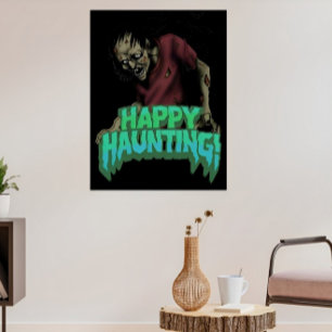 Zombie Entusiasmado por los Posters de Halloween