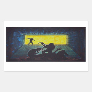 Zombie Silhouette pegatinas de terror oscuro