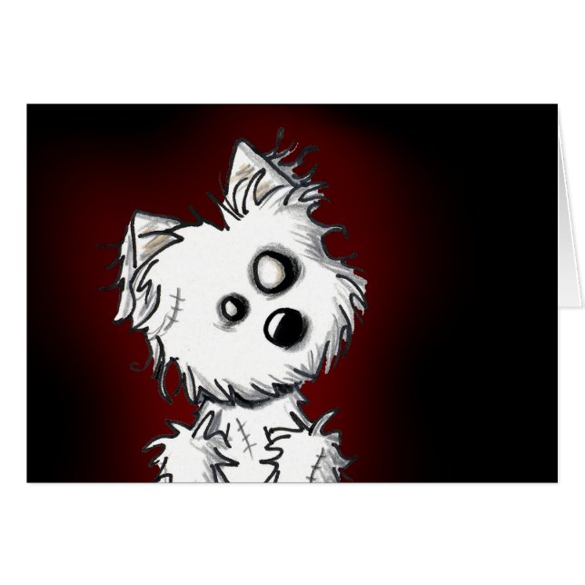 Zombie Westie Halloween (Anverso (Horizontal))