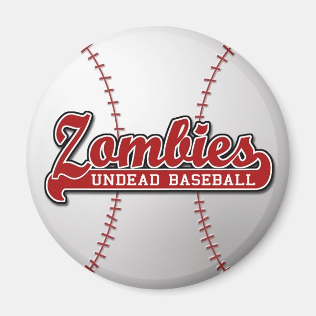 ZOMBIES Béisbol no muerto - imán (Frente)
