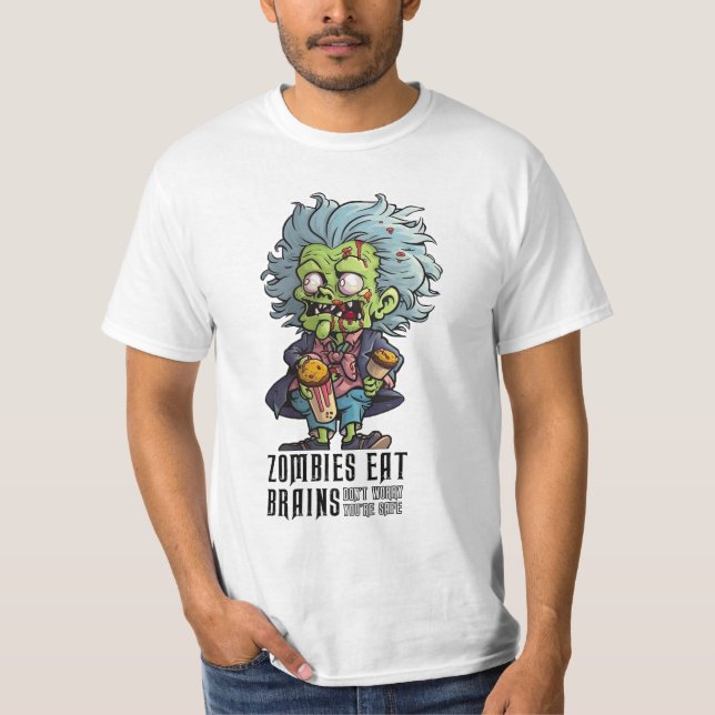 Zombies Comen Camisetas de los Cerebros (Anverso)