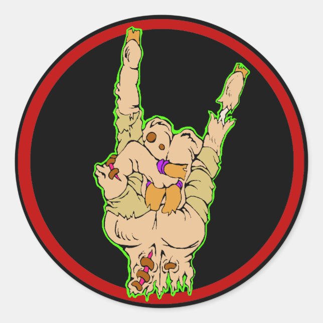 Zombies Rock pegatina (versión antigua) (Anverso)