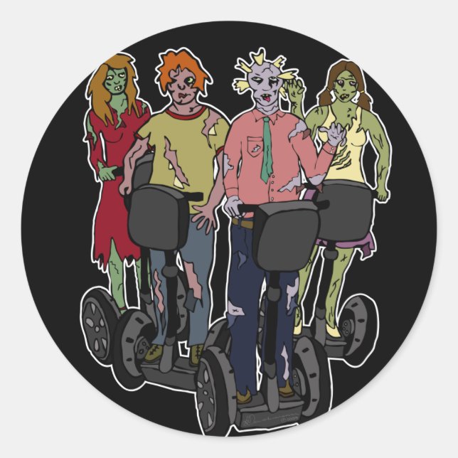 Zombis en Segways 2, pegatinas (Anverso)