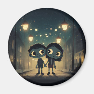 Zombis guapos y tristes en el amor - imán