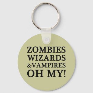 Zombis, magos, y vampiros--¡Oh mi! Llavero
