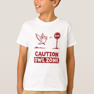 Zona de búho de precaución - Diseño de camisetas d