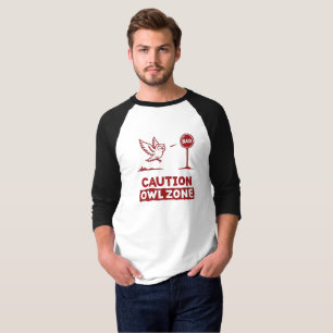 Zona de búho de precaución - Diseño de camisetas d