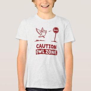 Zona de búho de precaución - Diseño de camisetas d