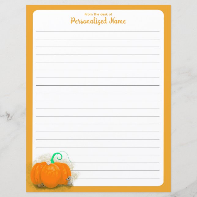 Zona de juegos de calabazas - Hoja de papel con li (Anverso)