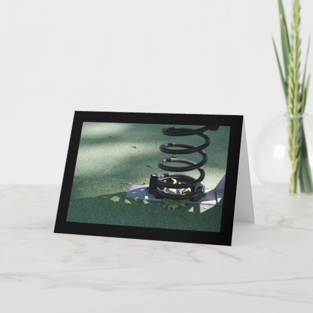 Zona de juegos para niños 16 tarjeta de primavera  (Anverso)