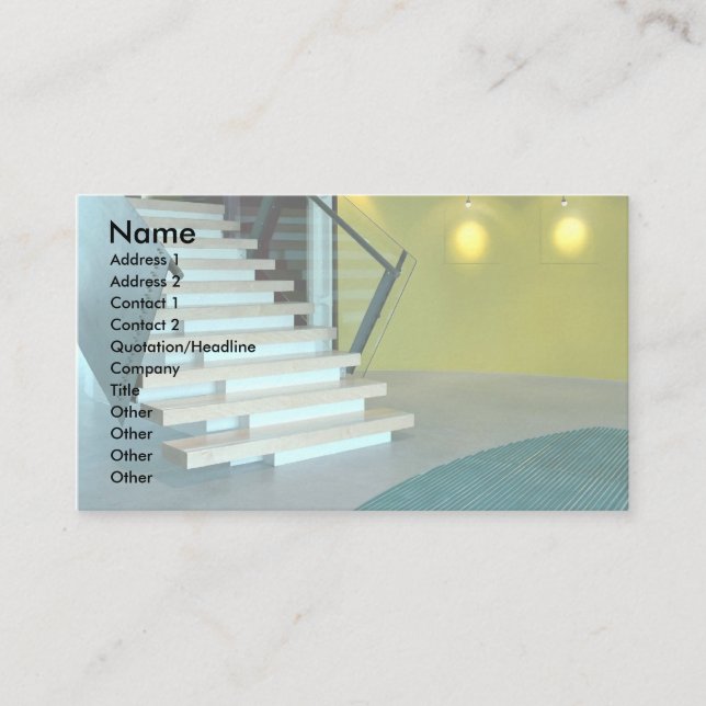 Zona de recepción y escalera para Business Design  (Anverso)