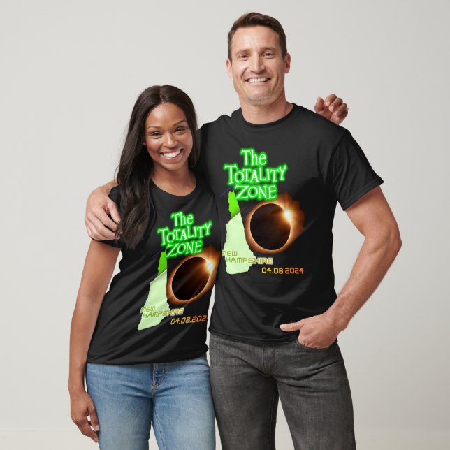 Zona de total de eclipse solar NH 2024 camiseta (Unisexo)