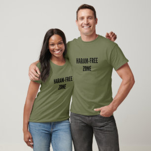 Zona libre de Haram camiseta islámica