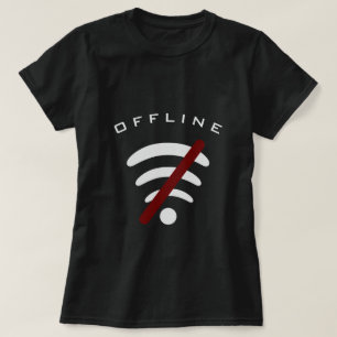 Zona libre de Wi-Fi Camiseta fuera de línea - Text