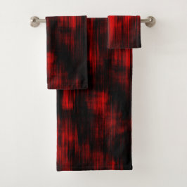 Zonas rasgadas en rojo brillante y negro