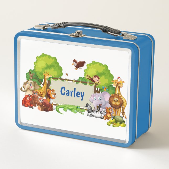 Zoo Friends Metalizado Lunch Box (Anverso)
