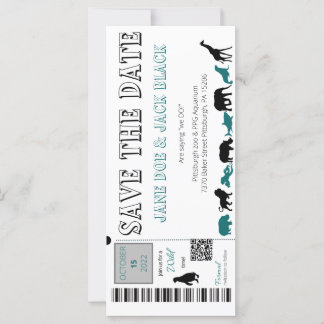 Zoológico Guardar la invitación de fecha