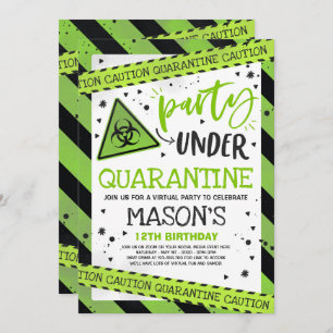 Zoom virtual de invitación de cumpleaños de cuaren