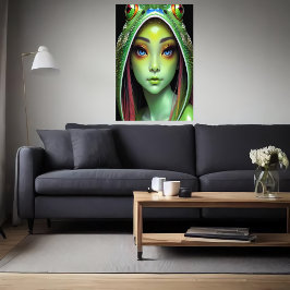 Zoomórfica fresca joven mujer de rana | Arte IA