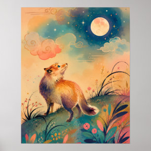 ZORRO A LA LUZ DE LA LUNA ARTE FOLCLÓRICO BOSQUE N