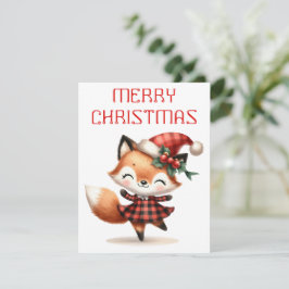 Zorro Bailarín Cachorro - Tarjeta de Navidad