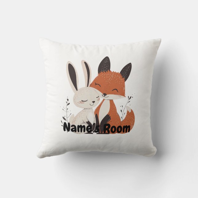 Zorro caprichoso y almohada de liebre para niños D (Reverso)