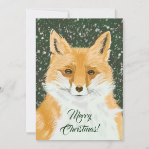 Zorro Rojo Pequeño y Lindo - en nieve Navidad Pers