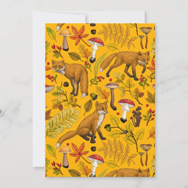 zorros otoñales sobre el naranja (Anverso)