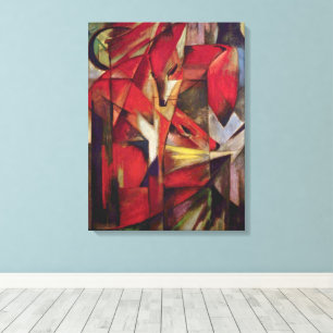 Zorros por Franz Marc, Arte Cubista Abstracto Vint