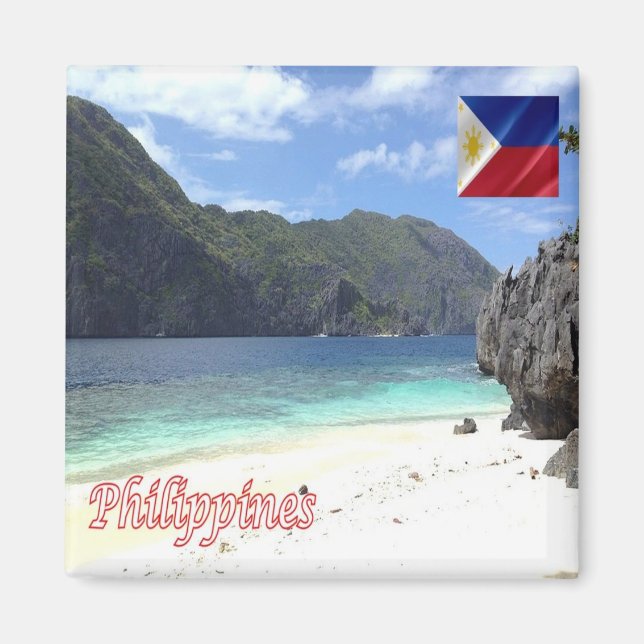 zPH005 playa de la ISLA MATINLOC Filipinas Imán de (Frente)