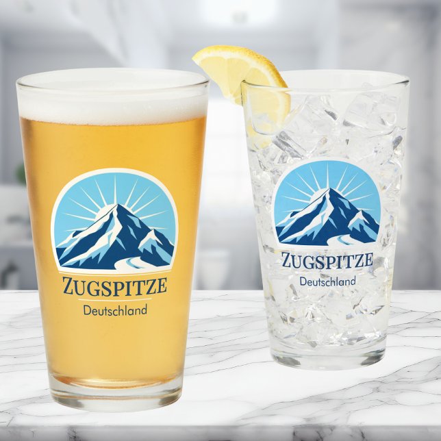 Zugspitze Germany mountain Ski resort beer glass (Subido por el creador)