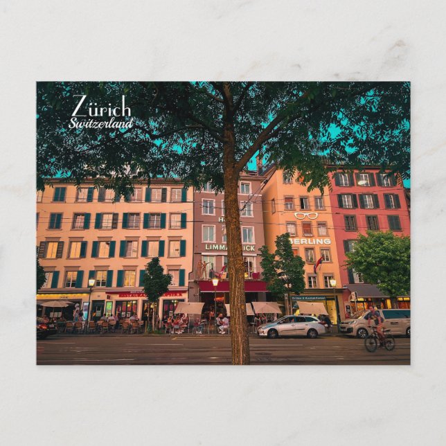 Zürich, postal de Suiza (Anverso)
