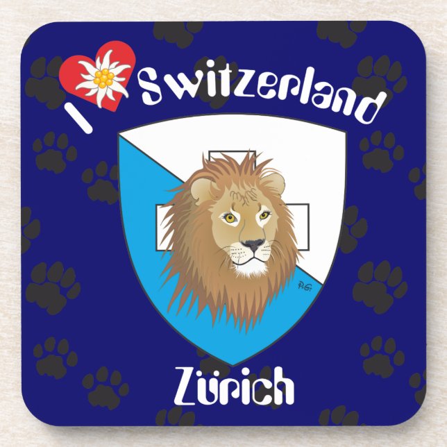 Zurich Suiza posavasos de corcho (Frente)