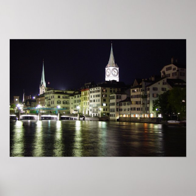 Zúrich, Suiza, Río Limmat - Impresión (Frente)