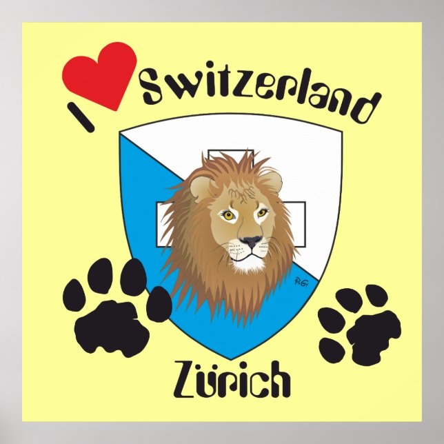 Zurich Suiza Switzerland póster (Frente)