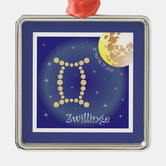 Zwillinge 21 Mai bis 21. Ornamento Juni (Frente)