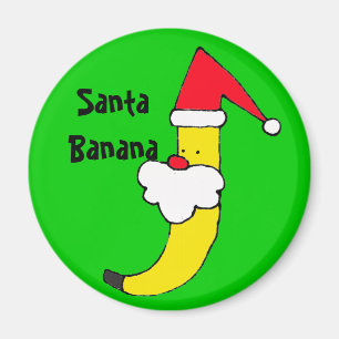 ZZ- imán del plátano de Santa del día de fiesta